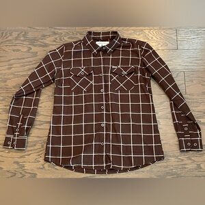DIXXON Flannel Co The Marin Women’s Brown Plaid LS Flannel Shirt — Size Large
